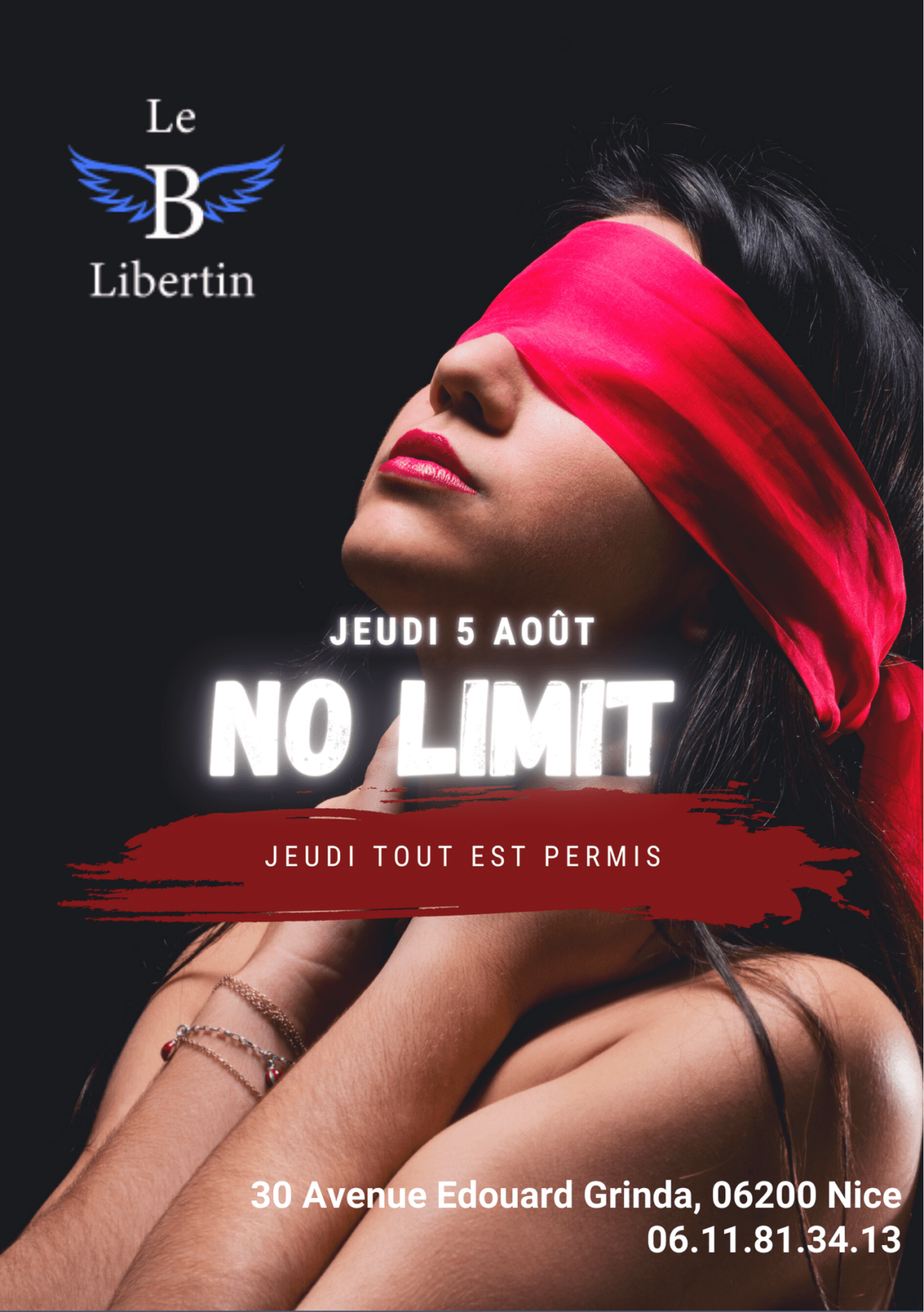 JEUDI AOÛT NO LIMIT Jeudi tout est permis Le Boudoir Libertin à Nice